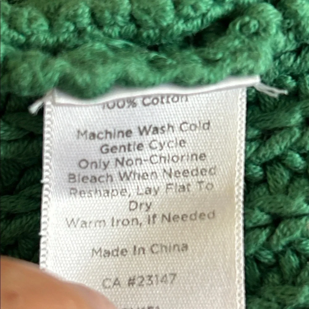 Talbots Pine Green Full Collar Cotton Sweater - Picture 6 of 6